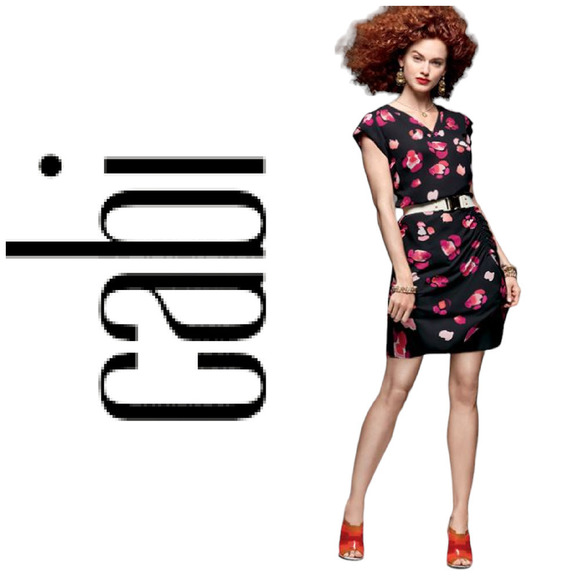 Cabi Sz M Petal Blouse & Skirt Black Painterly Floral Two Piece Skirt Set #5513 - Picture 1 of 9